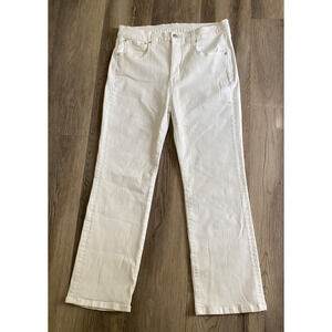 AYR The Pop Mid Rise Straight Leg Cropped Jeans Salt Water Size 33 Made In LA
